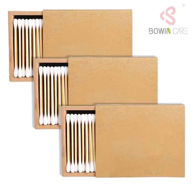 OEM Plastic-Free Bamboo Cotton Swabs | Little Cotton 200Pcs