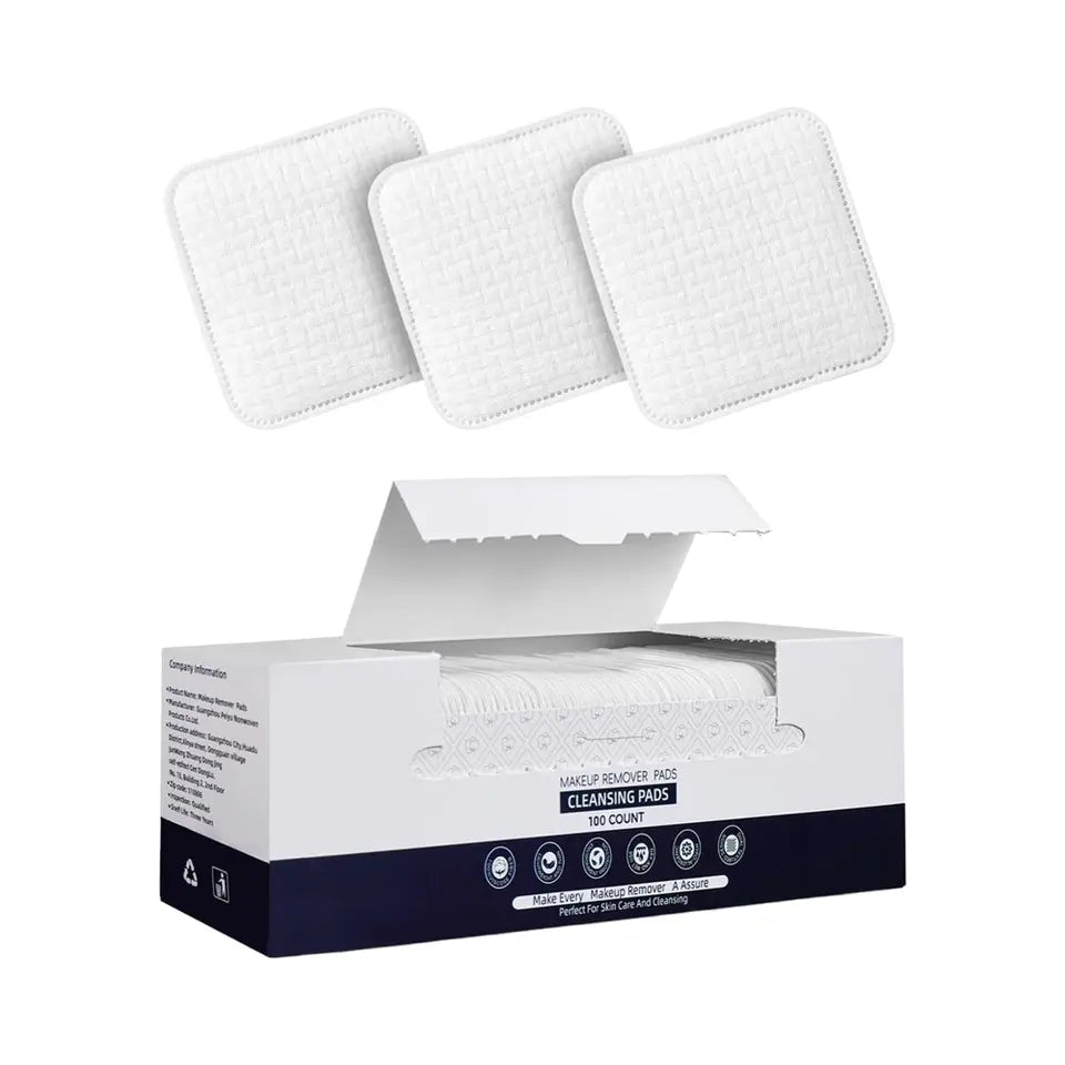 OEM 3-Layer Edge-Stitched Cotton Pads | Free Label Design Little Cotton