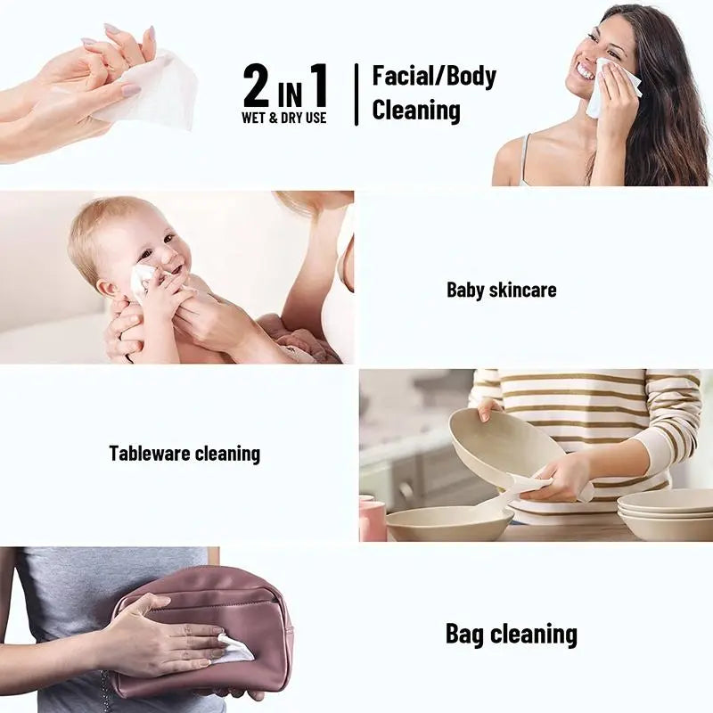 OEM 100% Cotton Non-Woven Disposable Face Towels | Factory Little Cotton