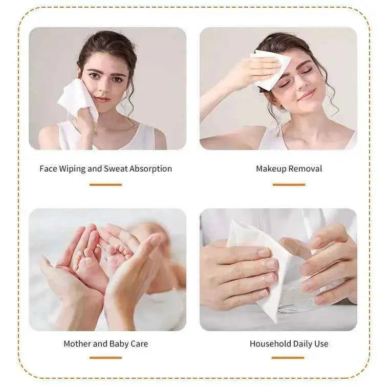 OEM 100% Pure Cotton Face Wipes | Little Cotton Cleansing Cloths