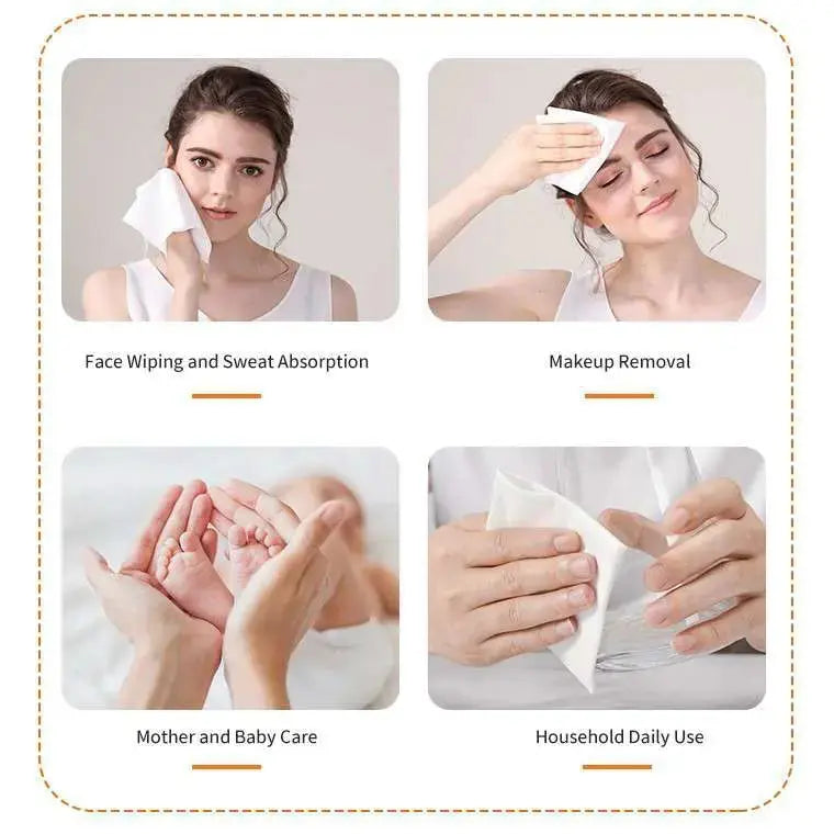 100% pure cotton face wipes for gentle skincare routines, custom private label manufacturing by Little Cotton B2B supplier.