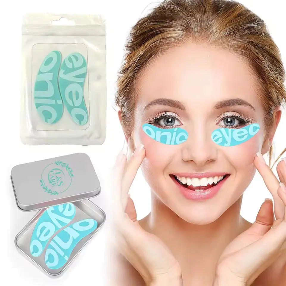 OEM Green Reusable Silicone Undereye Patches with Case | Little Cotton Little Cotton