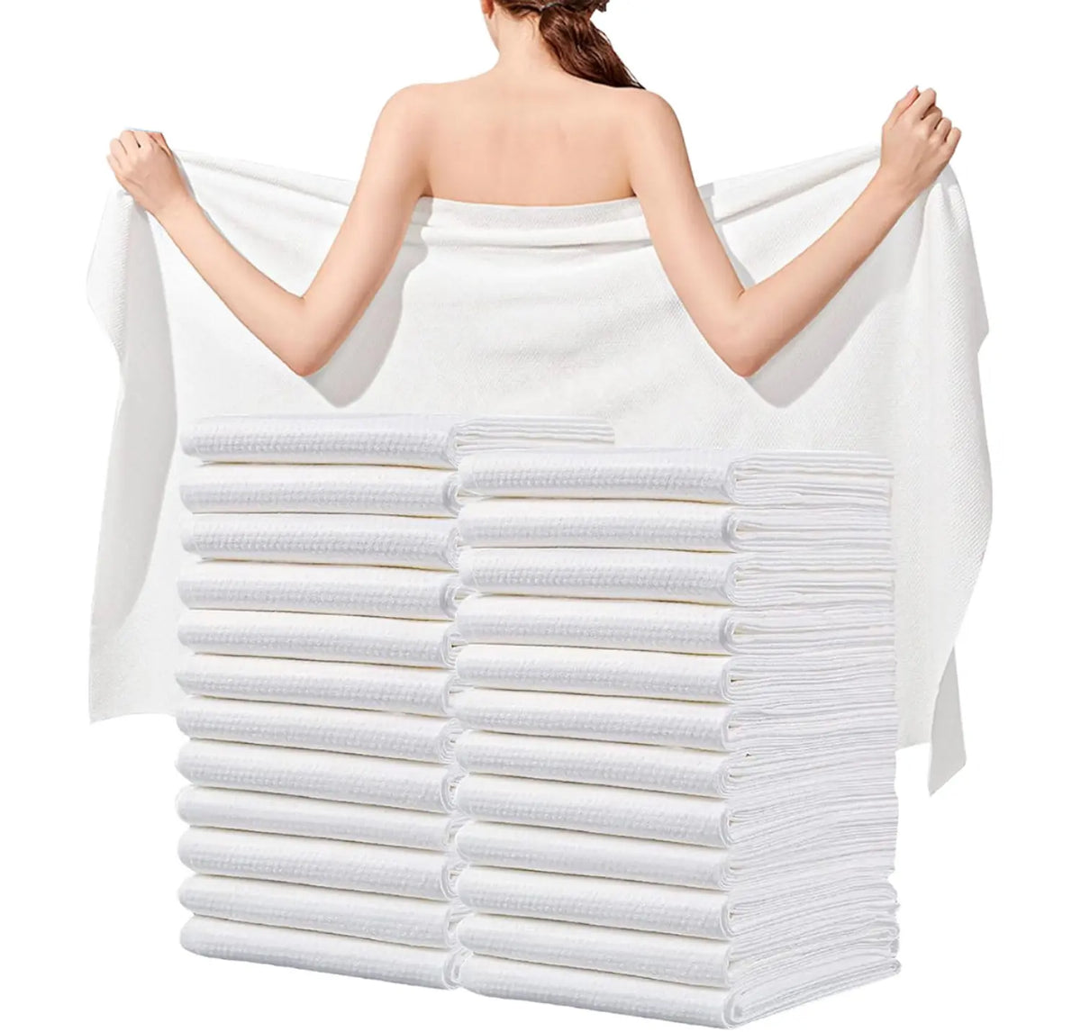 OEM Disposable Non-Woven Bath Towels | 63GSM Extra Thick Manufacturer Little Cotton