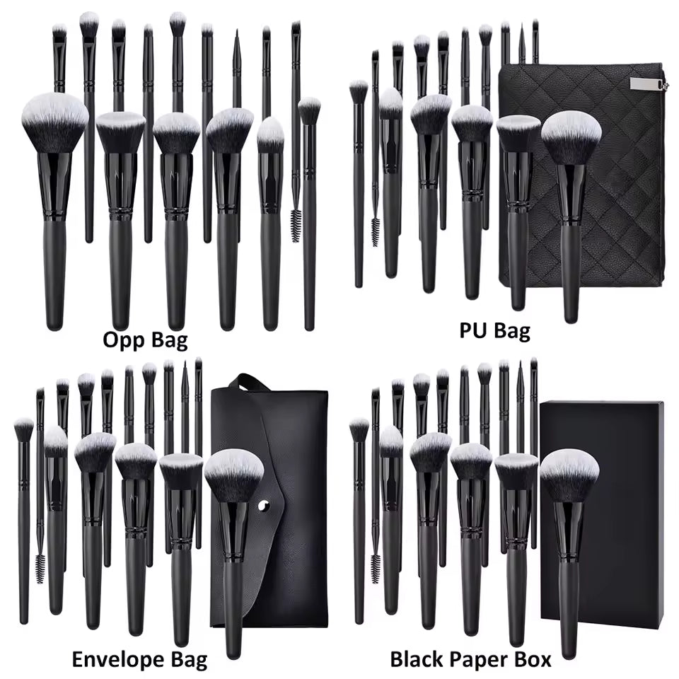OEM 15pcs Professional Makeup Brush Set | Vegan Synthetic | Little Cotton