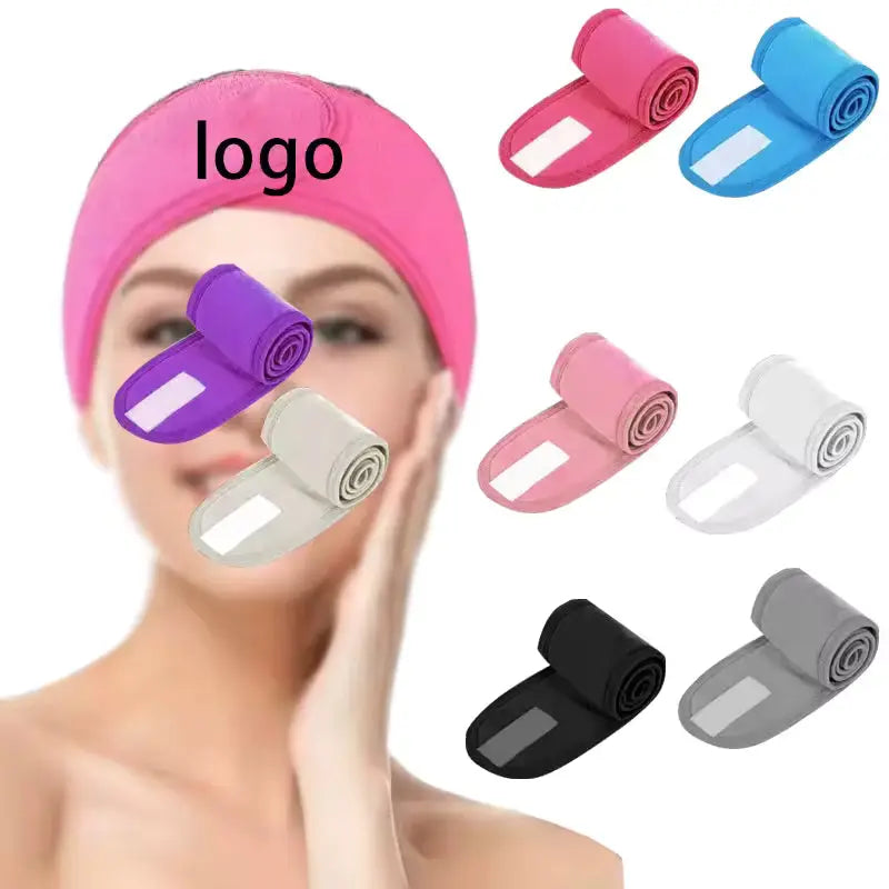 OEM Custom Embroidery Coral Fleece Spa Headbands | Little Cotton Little Cotton