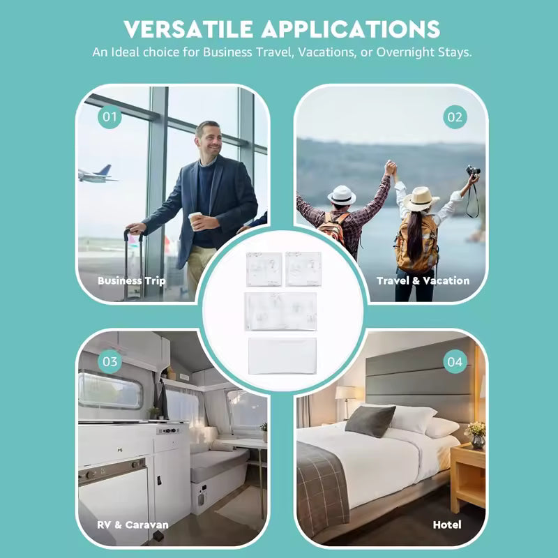 OEM 4Pcs Disposable Bedding Set for Hotel & Travel | Little Cotton