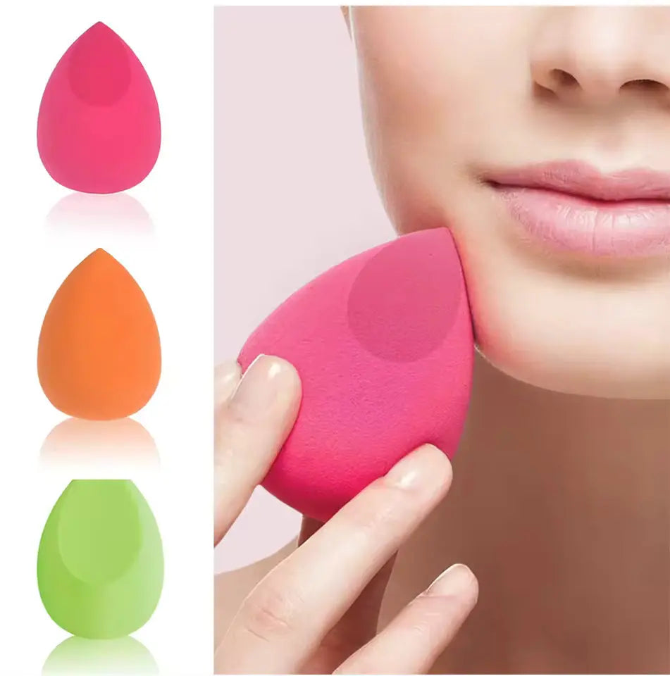 OEM 3pcs Latex-Free Gourd Makeup Sponge Set | Sky Blue | Little Cotton Little Cotton | Disposable Cotton Products Manufacturer & Wholesale