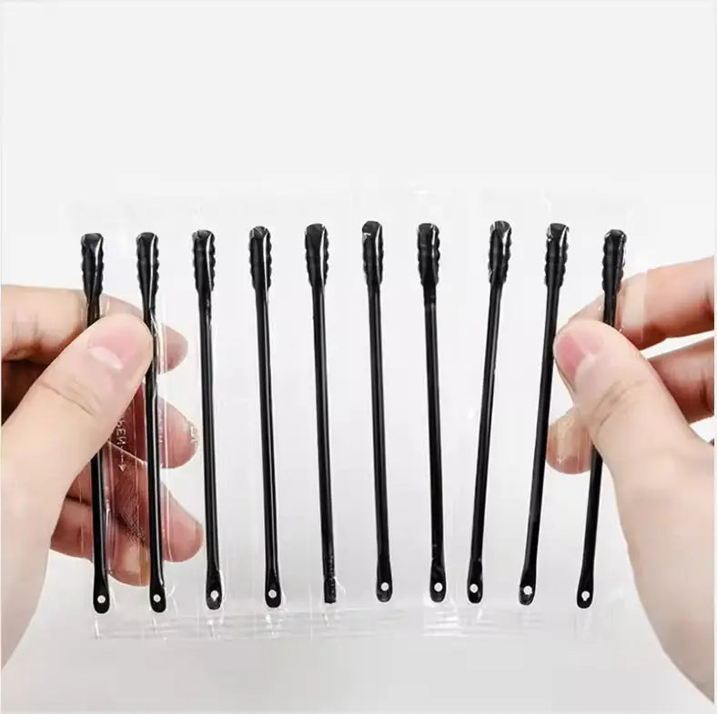 OEM Black Acne Cotton Swabs 50pcs | Little Cotton Wholesale Little Cotton
