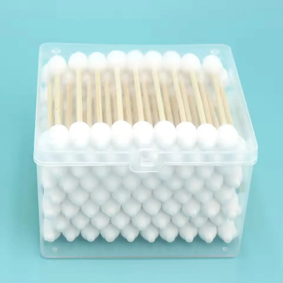 OEM Organic Baby Bamboo Cotton Swabs 76pcs | Little Cotton Little Cotton