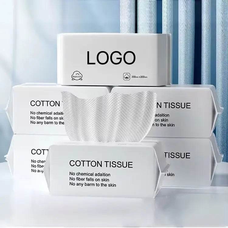 OEM Disposable Wet/Dry Cotton Facial Cleaning Towels | Little Cotton Little Cotton