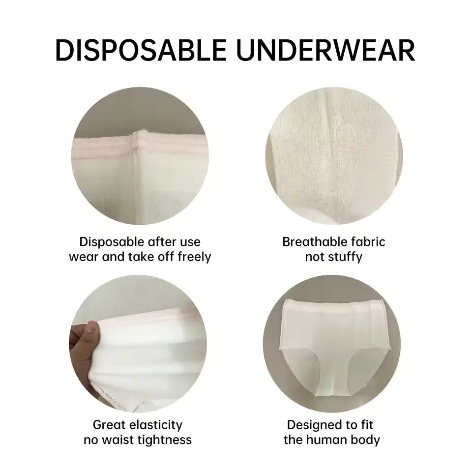 OEM Pure Cotton Disposable Women's Travel Underwear | Little Cotton Little Cotton