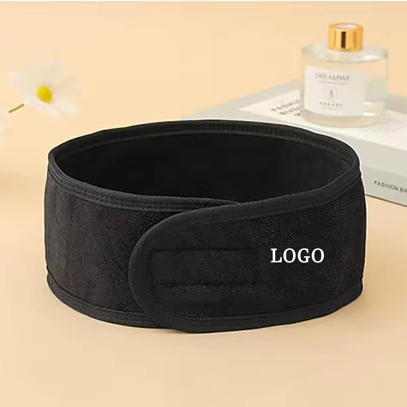 Custom Logo Embroidered Microfiber Spa Headband | Salon Hair Wrap | Little Cotton Little Cotton | Disposable Cotton Products Manufacturer & Wholesale