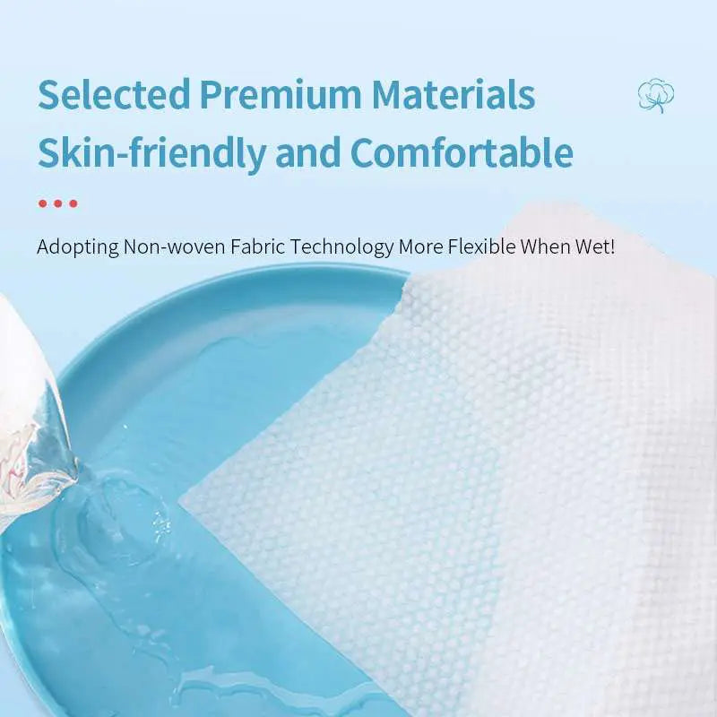 Private label ultra-soft nonwoven facial tissues for wet and dry use, mass-produced by Little Cotton OEM manufacturer.