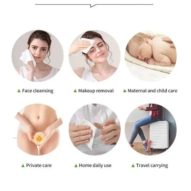 Close-up of premium 80GSM thick face wipes roll for professional skincare brands