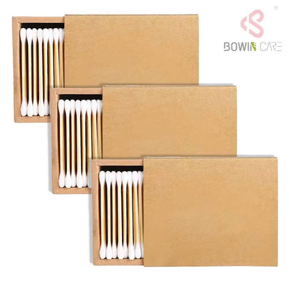 OEM Plastic-Free Bamboo Cotton Swabs | Little Cotton 200Pcs Little Cotton