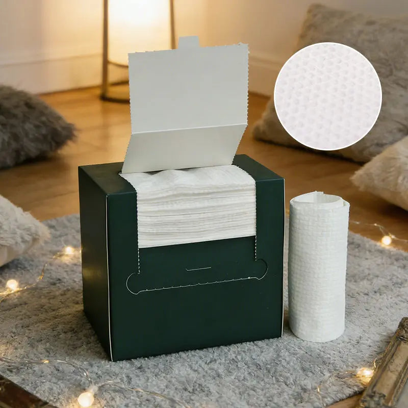 OEM Biodegradable Boxed Face Towels | 100% Cotton Disposable Little Cotton