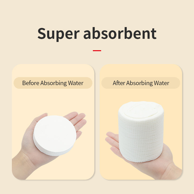 Premium disposable magic compressed bath towel with custom Spring Bear packaging, manufactured by Little Cotton OEM factory.