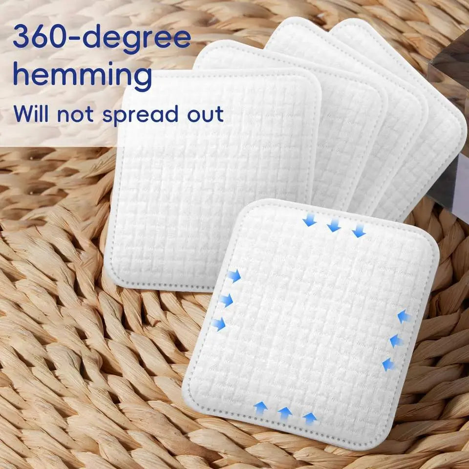 OEM 3-Layer Edge-Stitched Cotton Pads | Free Label Design Little Cotton