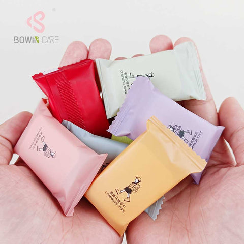 14pcs/Tube Colorful Compressed Coin Tissues (7 Colors) – Portable Expandable Magic Towels – Travel Kit & Promotional Gift (OEM)