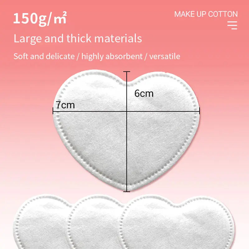 OEM Luxury Heart-Shaped Cotton Pads | Custom Makeup Removers Little Cotton