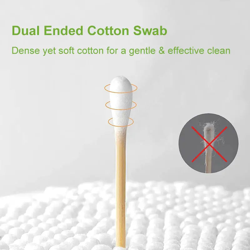 OEM Plastic-Free Bamboo Cotton Swabs | Little Cotton 200Pcs Little Cotton