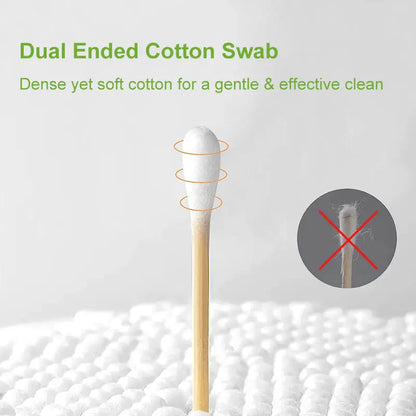OEM Plastic-Free Bamboo Cotton Swabs | Little Cotton 200Pcs Little Cotton