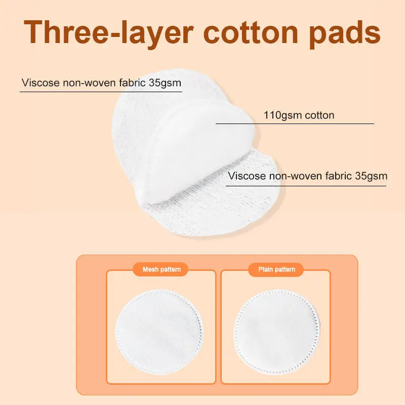 OEM Organic Round Cotton Pads | 3-Layer Eco-Friendly Makeup Remover Little Cotton