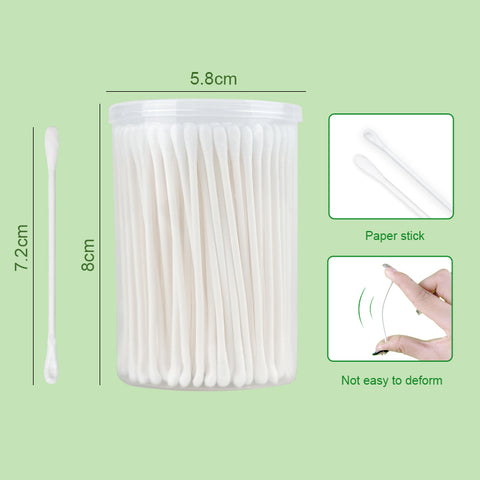 Baby Safety Cotton Swabs (Spiral & Round Dual-Tip) – 100% Cotton Paper Stick Buds – Gentle Ear & Nose Cleaning for Newborns (Wholesale)