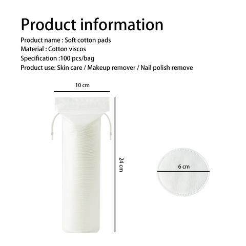 Disposable Cotton Pads - Hanging Drawstring Bag