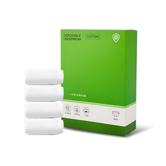 4-Pack Disposable Underwear - Custom Logo & EO Sterilized 100% Cotton