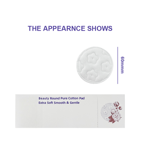 Little Cotton™ Plum Blossom Pattern Cotton Pads – Floral Quilted Facial Cotton – Lint-Free Reinforced Skin Care Rounds (Wholesale)