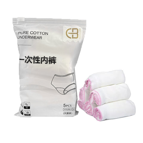 Antibacterial Seamless Disposable Underwear - 100% Cotton
