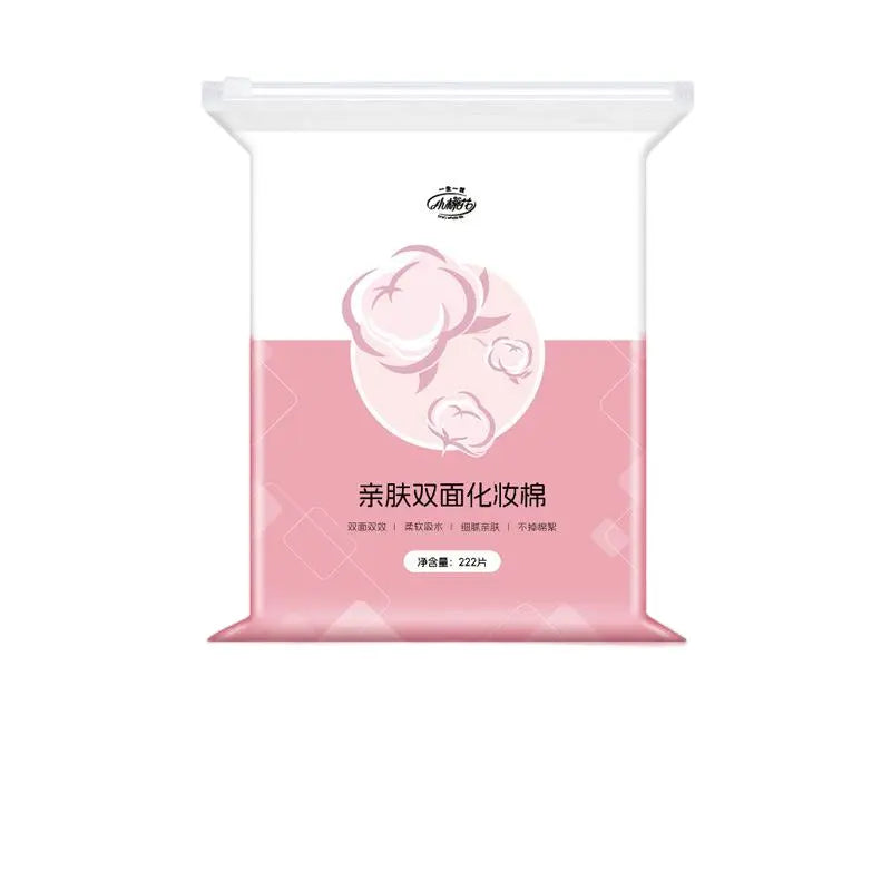 3-Layer double-sided thick cotton pads for wet mask and makeup removal, manufactured by Little Cotton OEM factory.