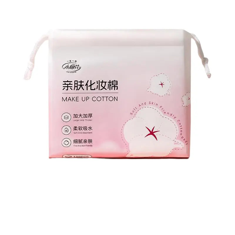 Salon-grade extra large 3-layer thick cotton pads for professional facial cleansing, manufactured by Little Cotton OEM factory.