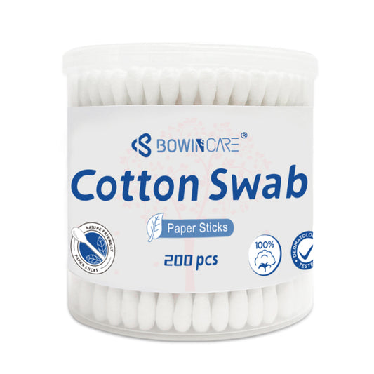 Bowincare Dual-Tip Cotton Swabs - Hygienic & Gentle