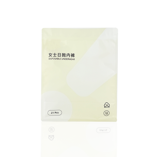 Pure Cotton Disposable Briefs for Women - 21-Count Individually Wrapped