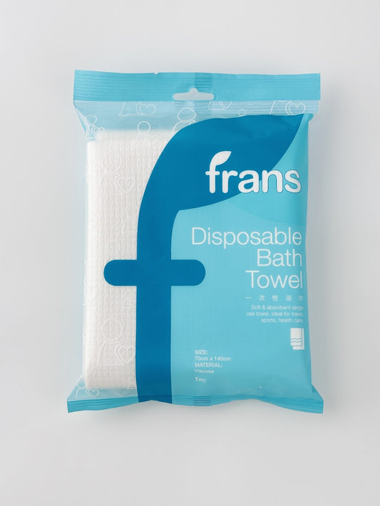 Littte cotton Disposable Bath Towels - 90GSM Viscose EF Texture Individually Wrapped