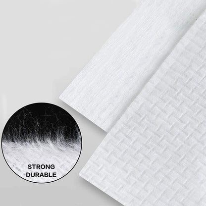 Close-up of lint-free wet and dry dual use disposable cotton tissue for skincare wholesale