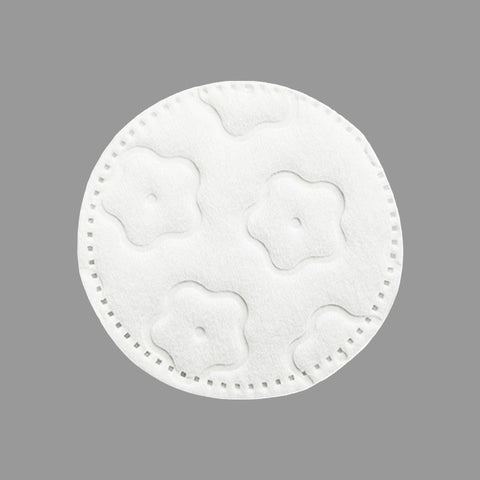 100% Natural Round Cotton Makeup Remover Pads – Stitched Edge & Dual-Sided Texture – OEM/ODM Factory Wholesale