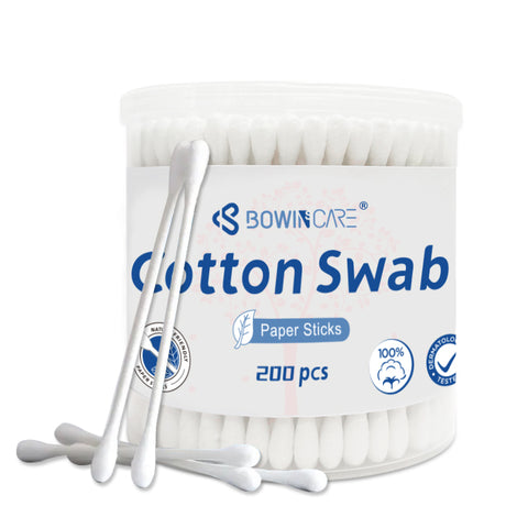 Bowincare™ Blossom Series Dual-Tip Cotton Swabs – Flower/Spiral & Pointed Tips – Premium Paper Stick Beauty Buds (Wholesale)