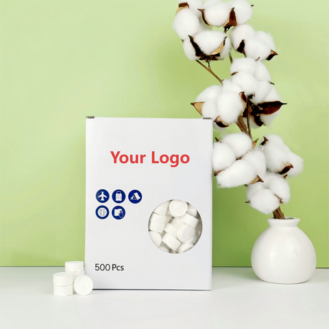 Little Cotton 500-Count Bulk Compressed Towels – Commercial Value Pack Coin Tissues – Restaurant & Hotel Amenities (Wholesale)