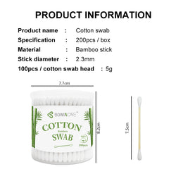 Bowincare Sterile Cotton Swabs - Medical Grade & Lint-Free