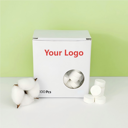 Little Cotton 55GSM Viscose Compressed Towel, Biodegradable Coin Tissue for Hotel Wholesale