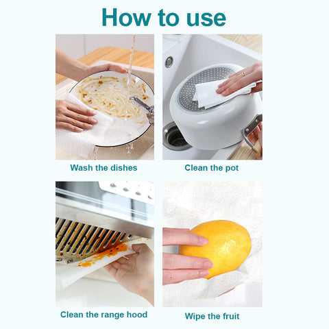 Little Cotton Kitchen Paper Towels - Washable, Oil-Absorbing Rolls