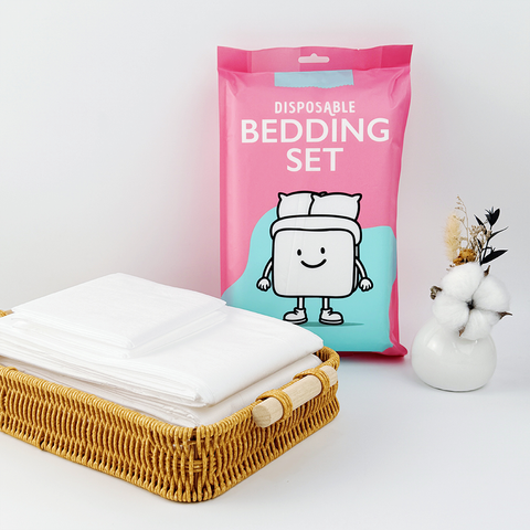 Hospital-Grade SMS Disposable Bedding Set (3-Piece Kit) – Fluid Resistant & Anti-Bacterial Nonwoven Sheets – Infection Control Supply (Bulk)