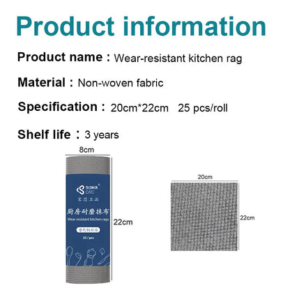 Tear-resistant thickened semi-disposable kitchen towels for household and restaurant cleaning