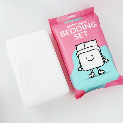 Hospital-Grade SMS Disposable Bedding Set (3-Piece Kit) – Fluid Resistant & Anti-Bacterial Nonwoven Sheets – Infection Control Supply (Bulk)