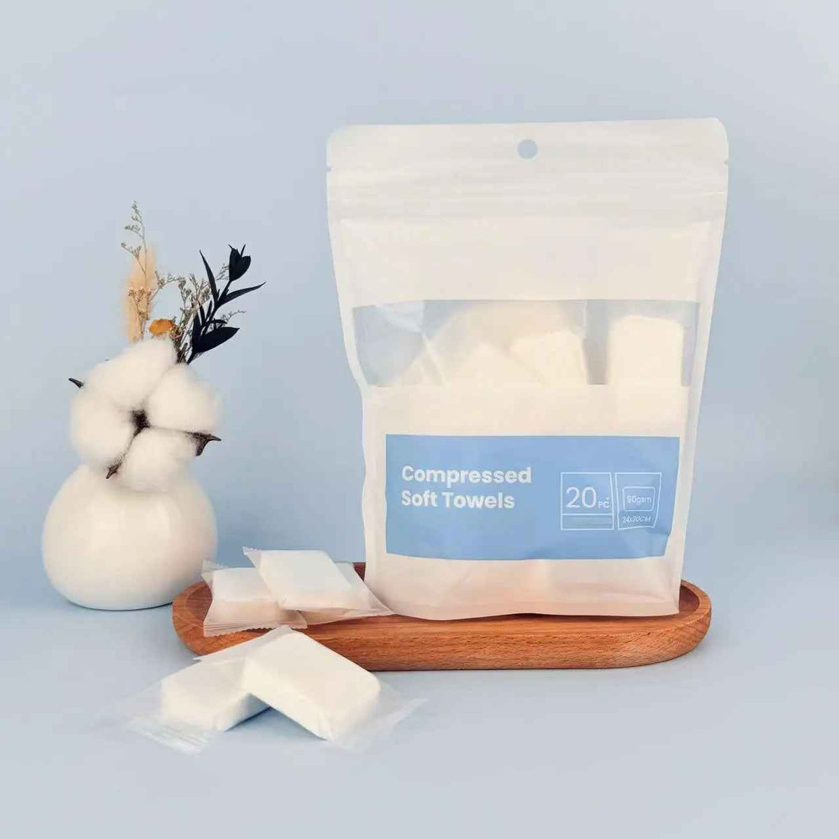 OEM Premium Compressed Face Towels (Coin Tissue) | Little Cotton