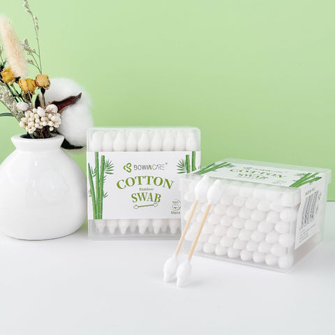 Little Cotton™ Gourd-Shaped Safety Baby Cotton Buds – 100% Cotton Bulb Tips – Paper Stick Newborn Ear & Nose Care (Wholesale)