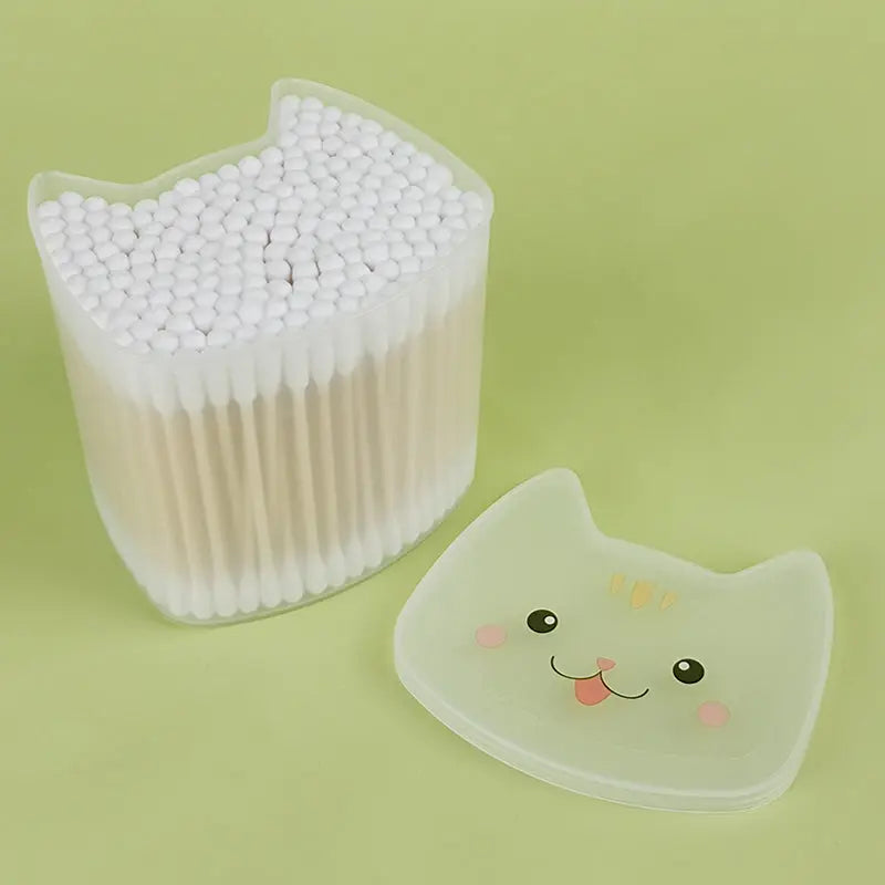 Wholesale eco-friendly cat ear bamboo cotton swabs OEM manufacturer